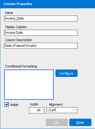 Manually input your column data.